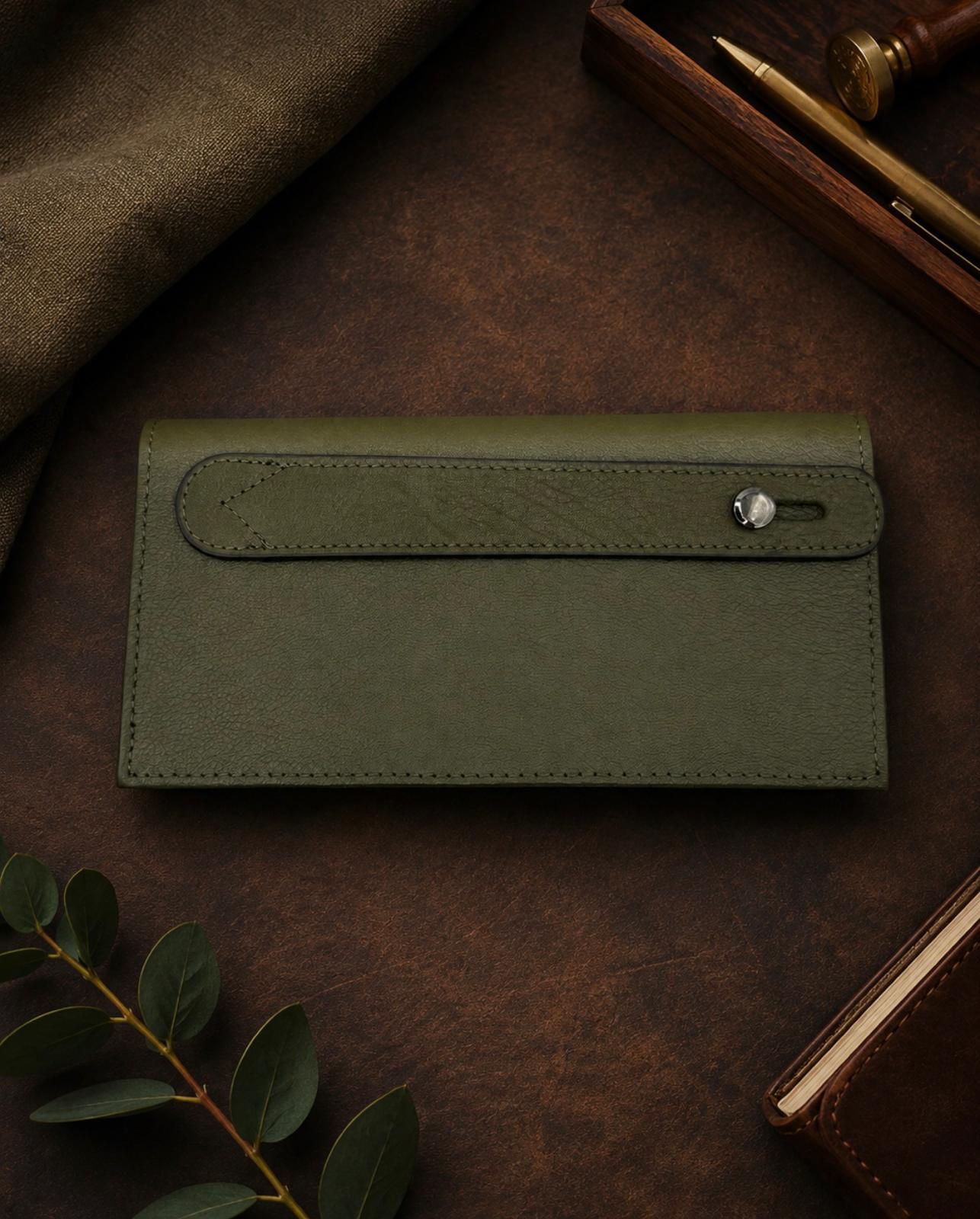 Plata Long Wallet in Forest Green 2