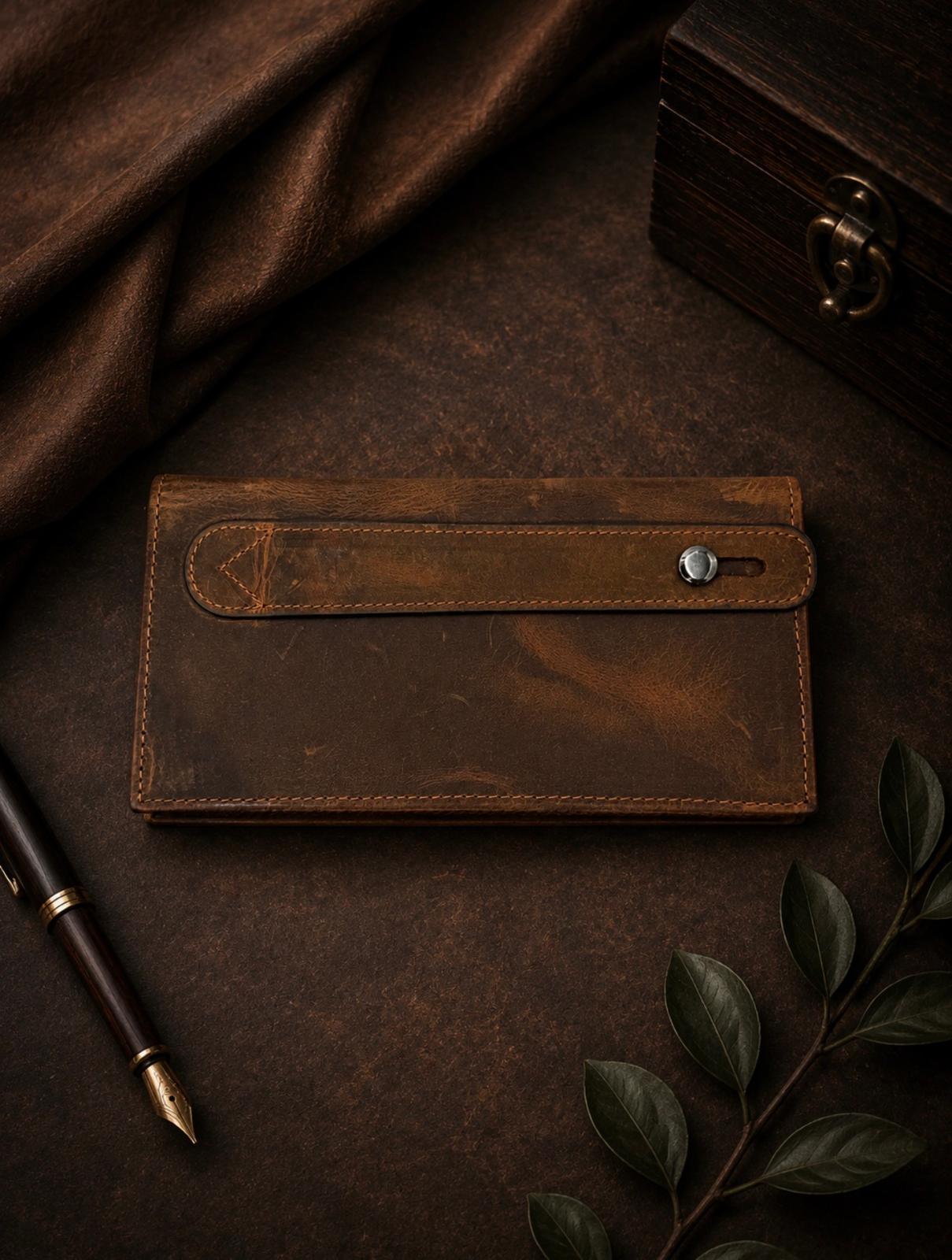 Plata Long Wallet in Vintage Brown 1