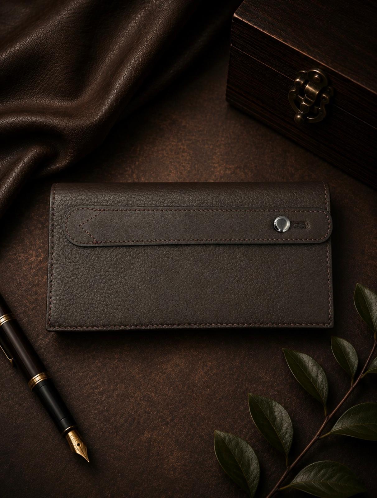 Plata Long Wallet in Jet Black 4