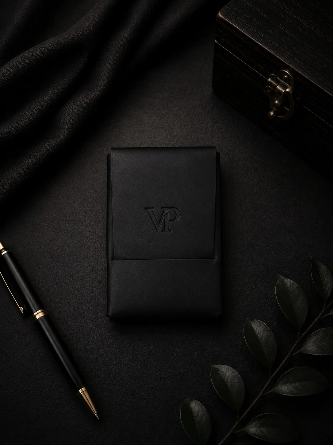 Fold Card Wallet in Black 2