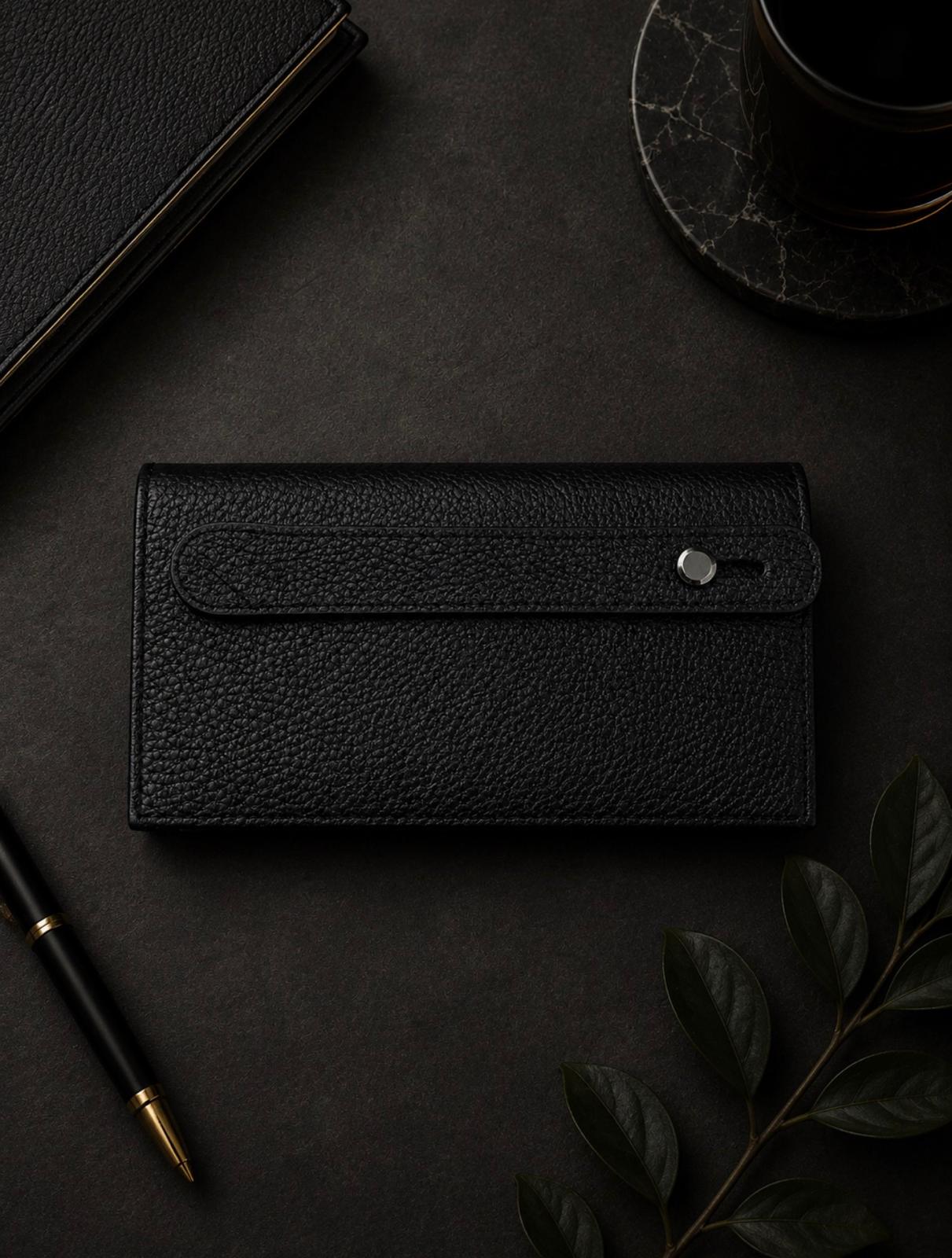 Plata Long Wallet in Black 3