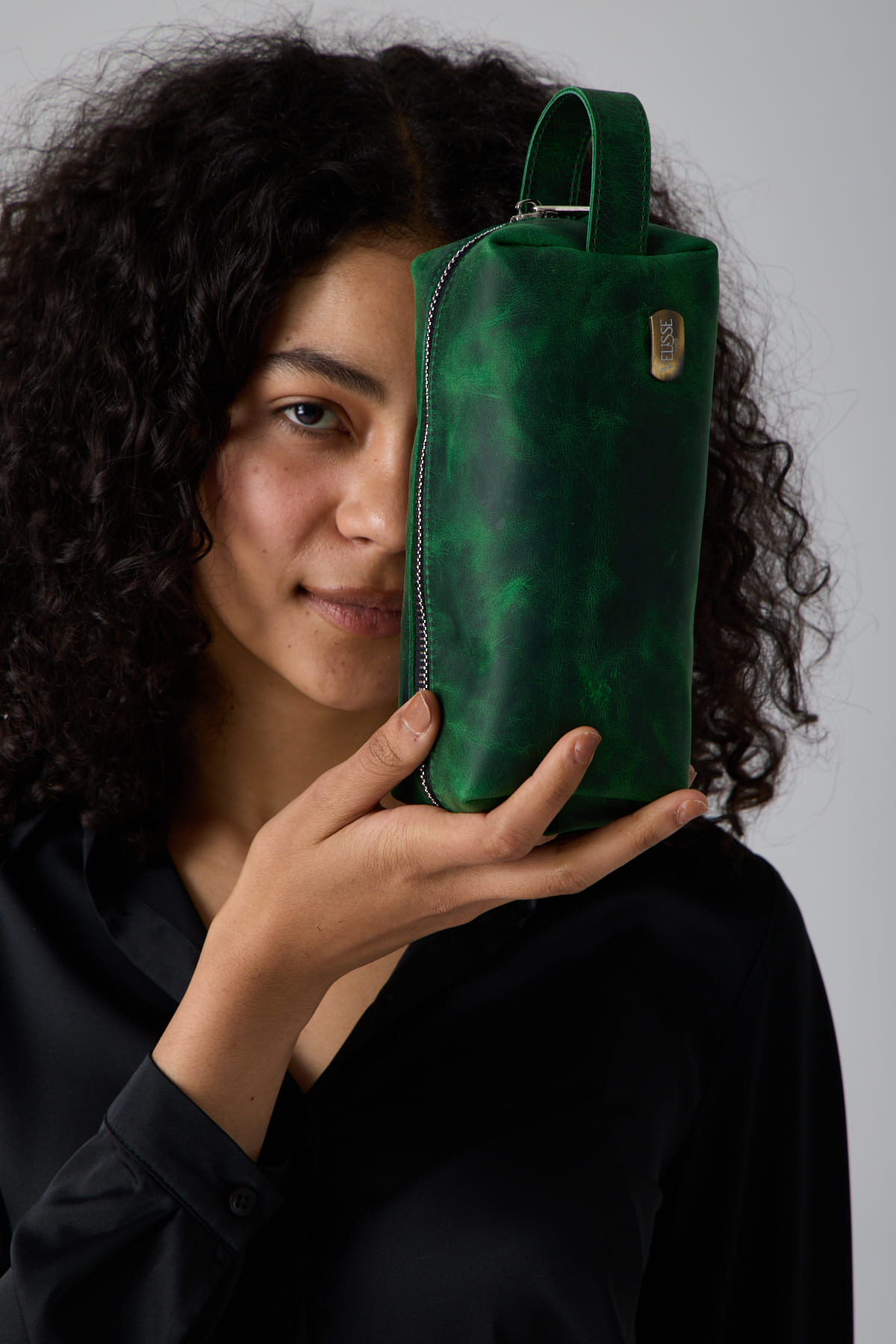 Compact Zip Pouch in Forest Green, view 1