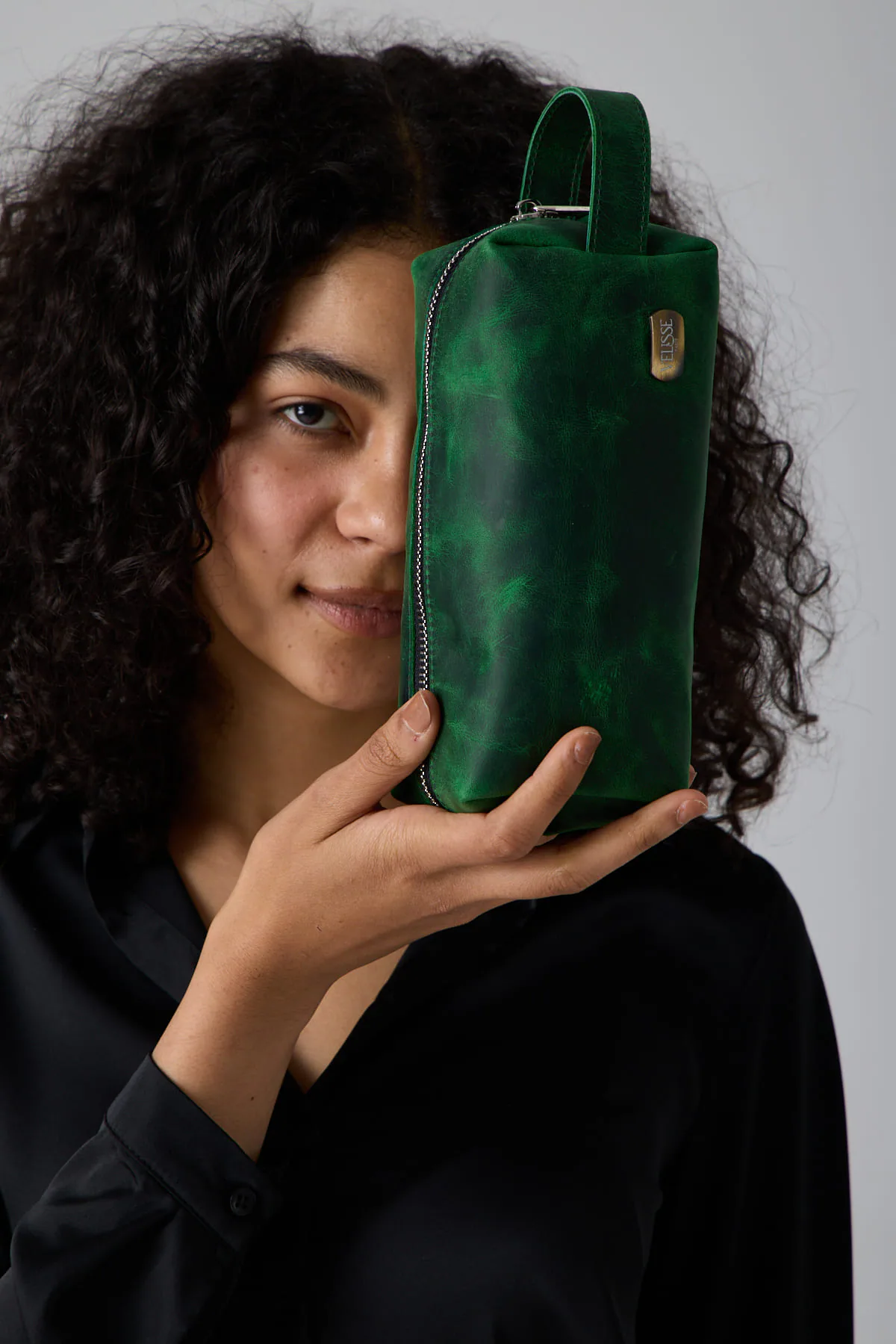 Compact Zip Pouch in Forest Green, view 1