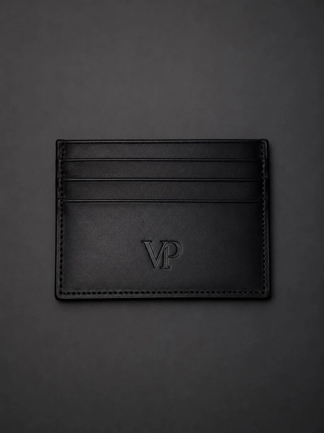 Slim Card Holder in Black, view 1