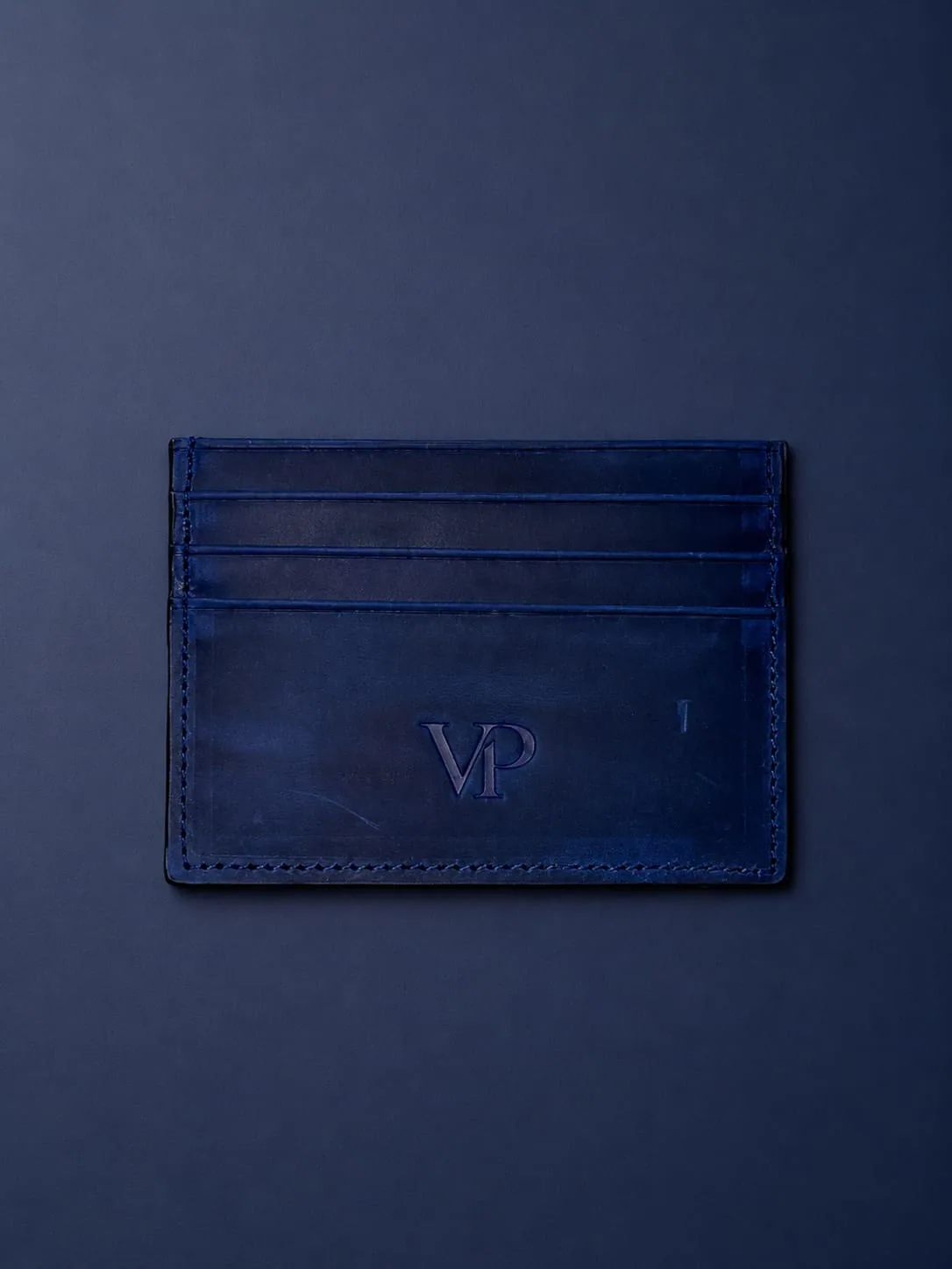 Slim Card Holder in Midnight Blue, view 1